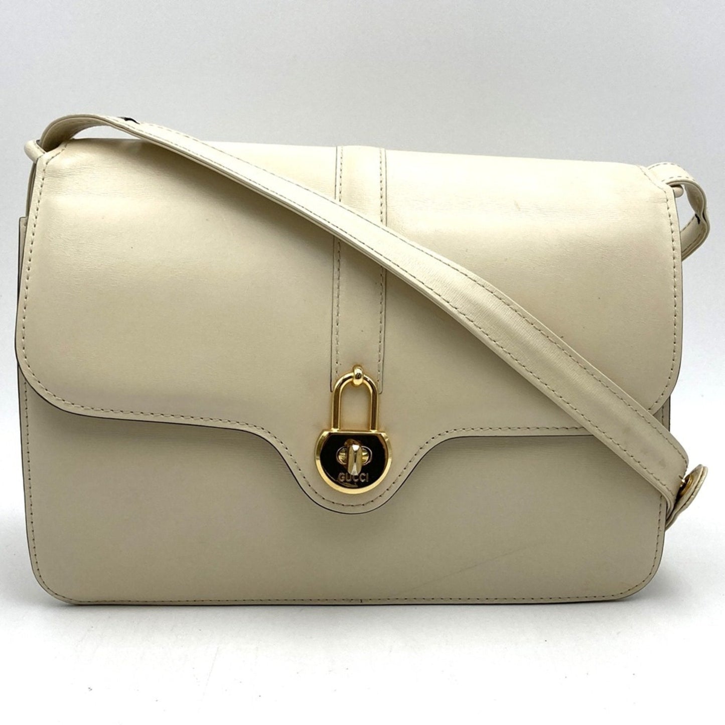 Gucci White Leather Shoulder Bag ( )