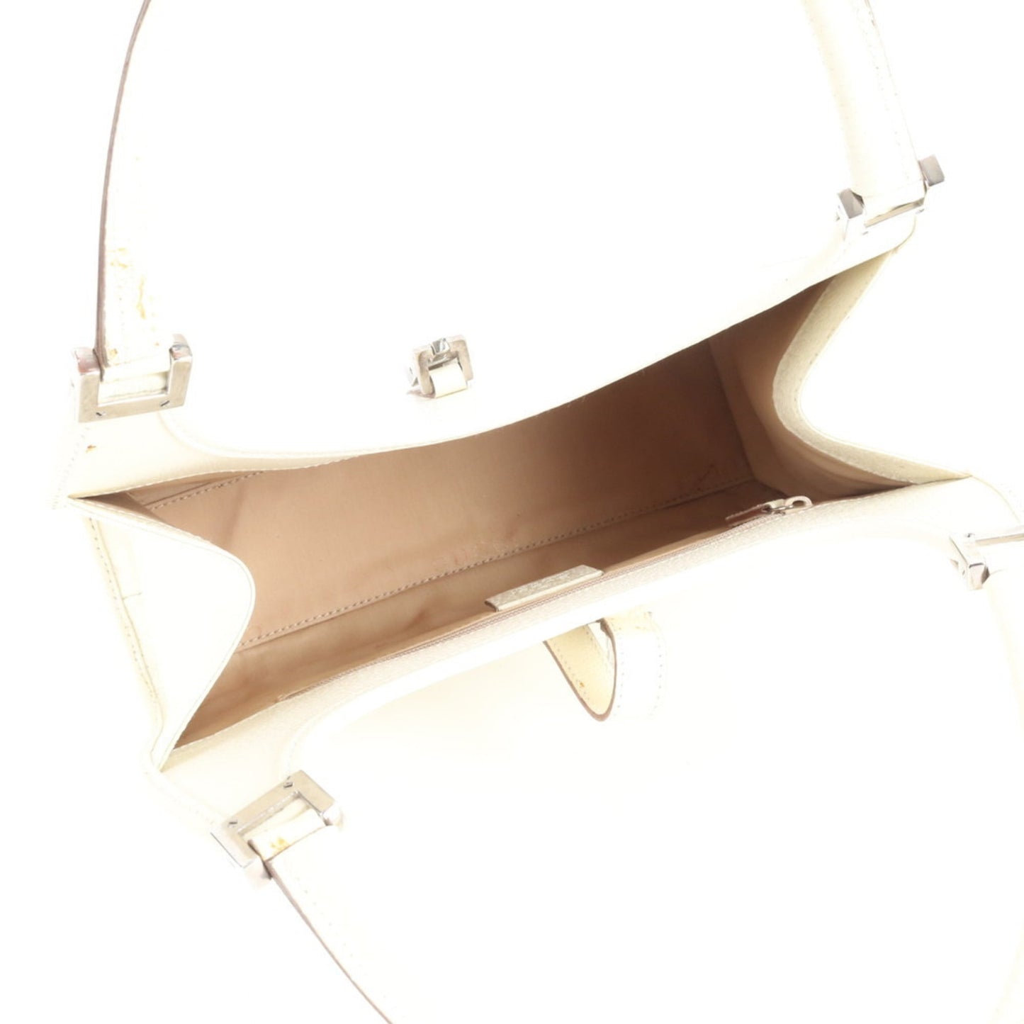 Gucci Ivory Leather Tote Bag ( )