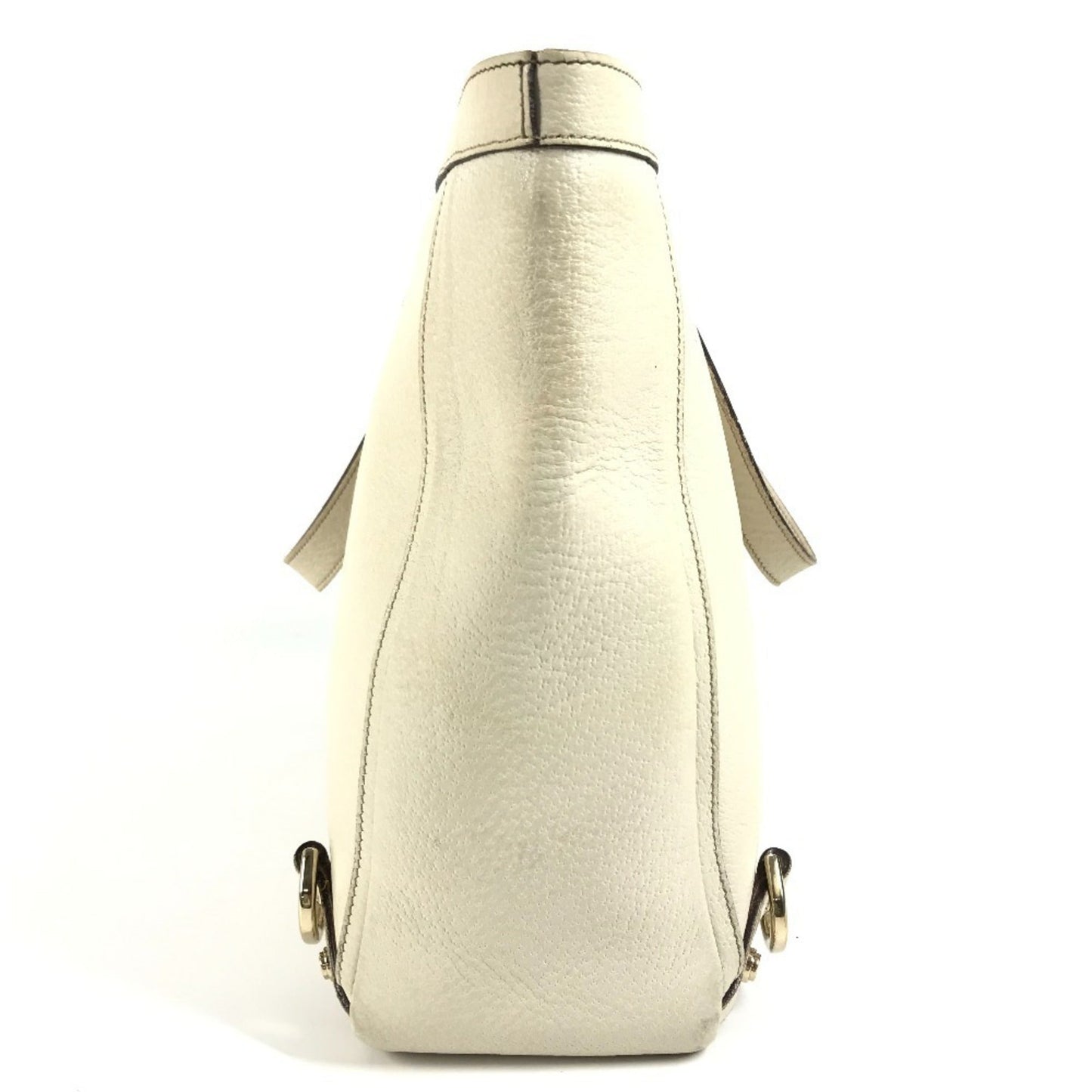 Gucci Pink White Leather Handbag Shoulder Bag Tote Bag ( )