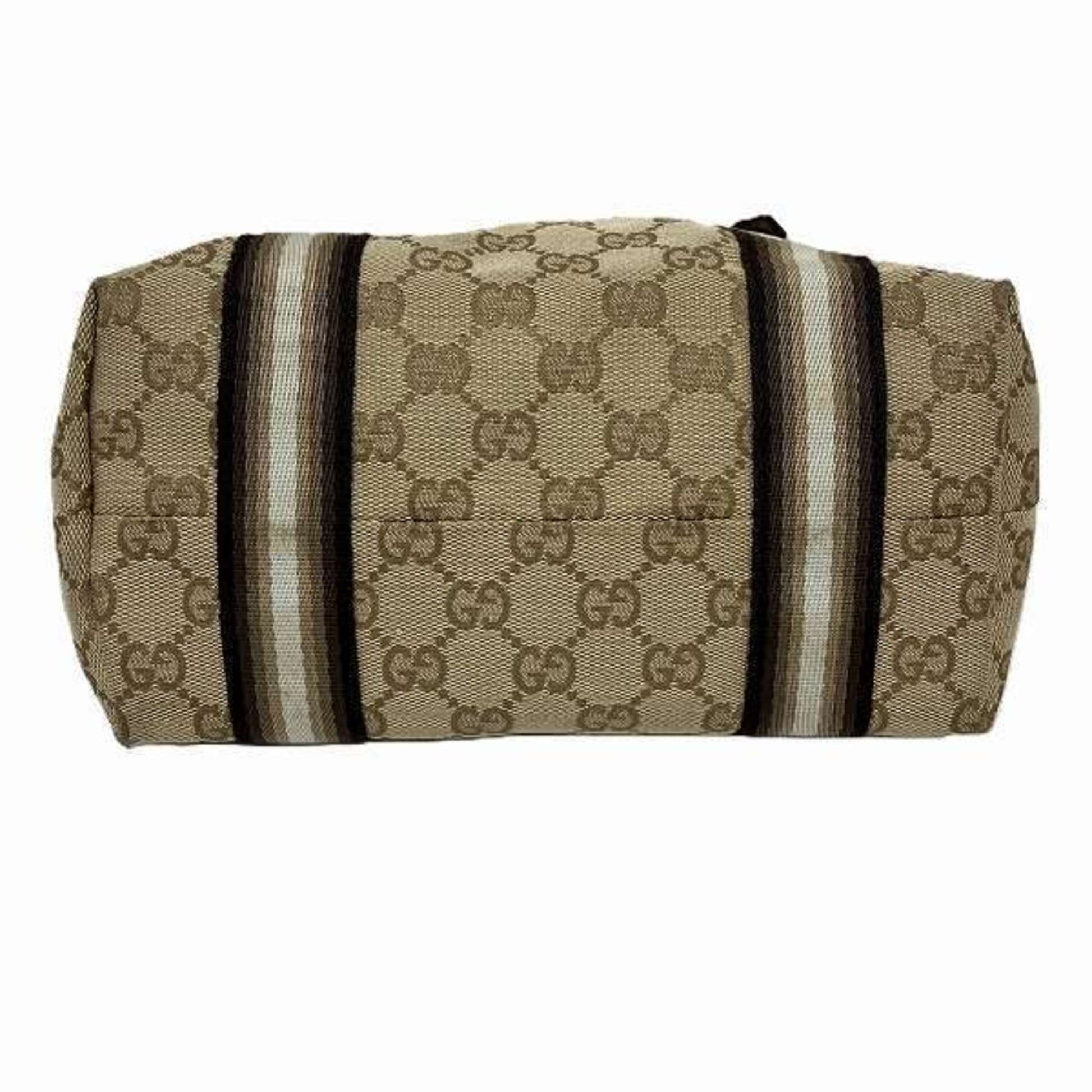 Gucci Leather Canvas Tote
