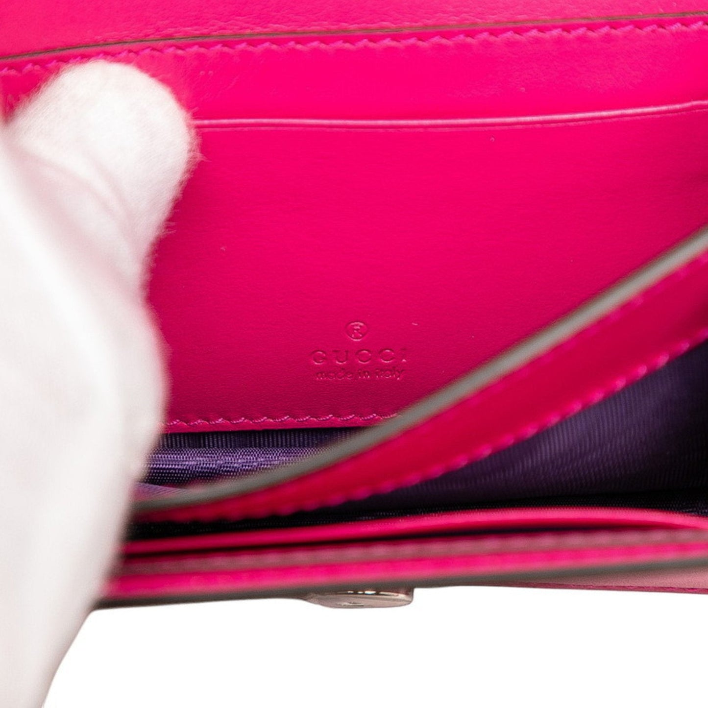 Gucci Pink Nylon Leather Handbag Shoulder Bag ( )