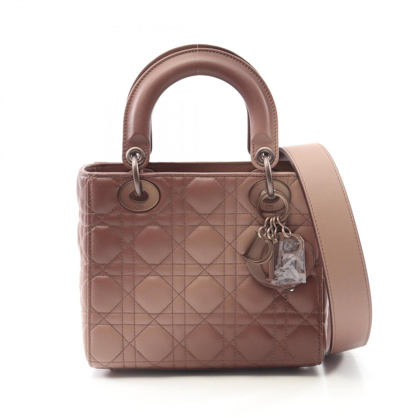 Christian Dior Lady Dior Pink Leather Handbag ()