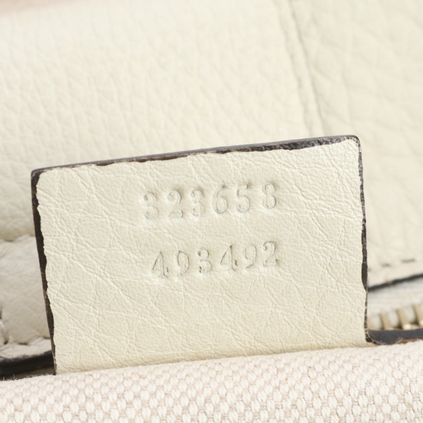 Gucci Ivory Leather Tote Bag ( )