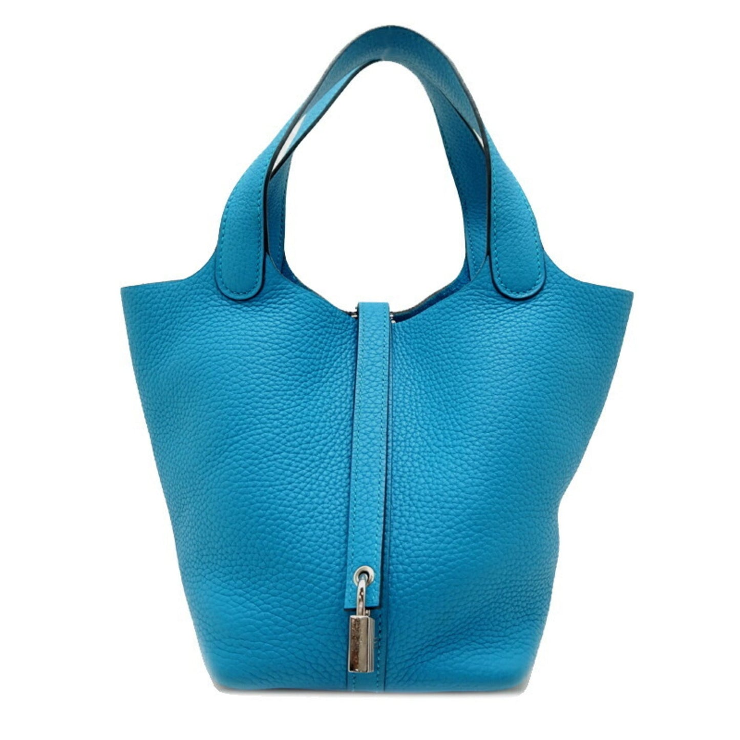 Hermes Picotin Blue Taurillon Clemence Leather Handbag ( )