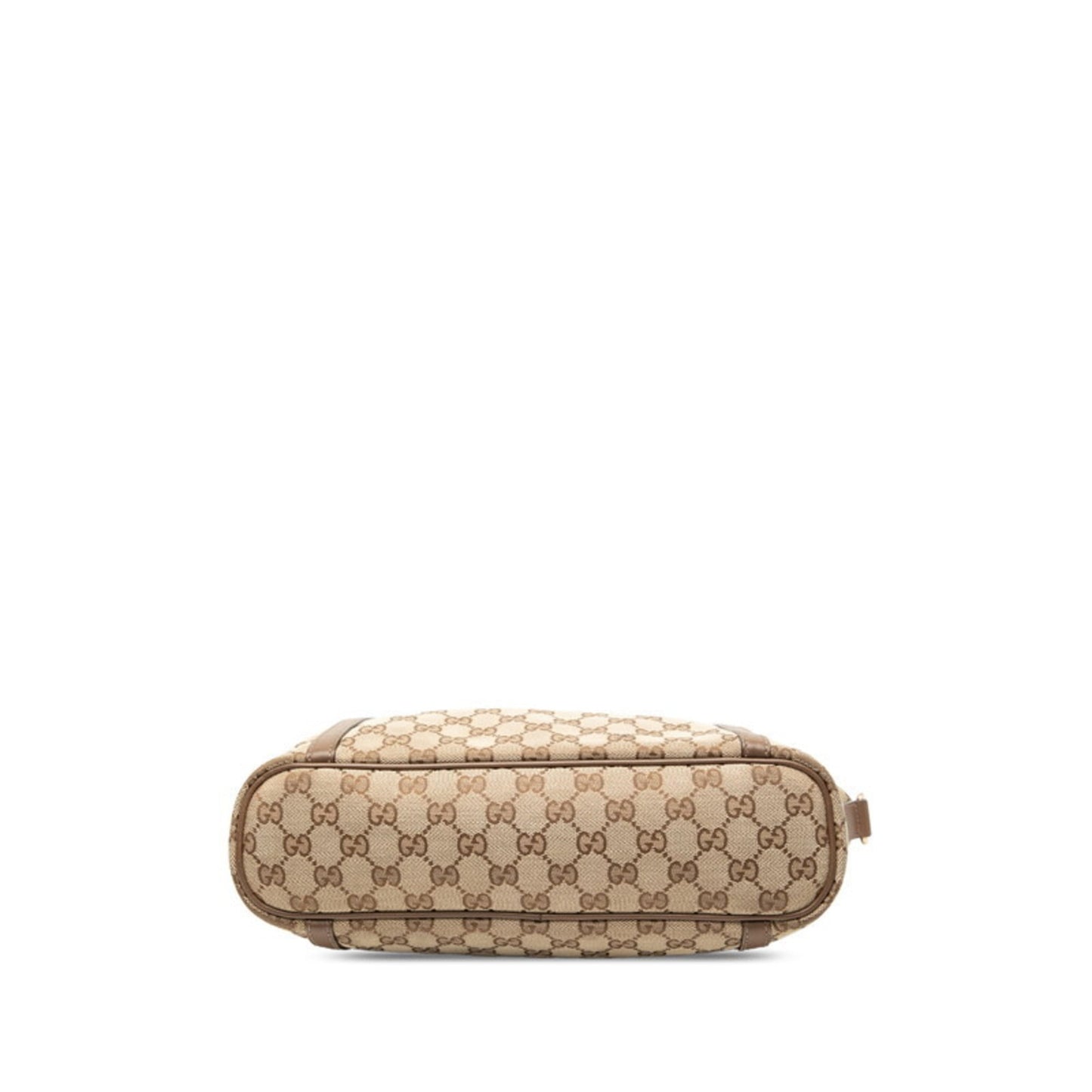 Gucci Beige Brown Canvas Leather Tote Bag ( )