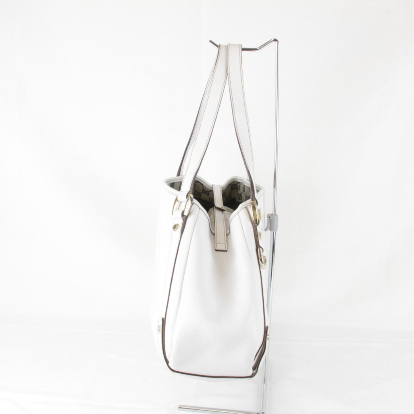 Gucci White Leather Tote Bag ( )