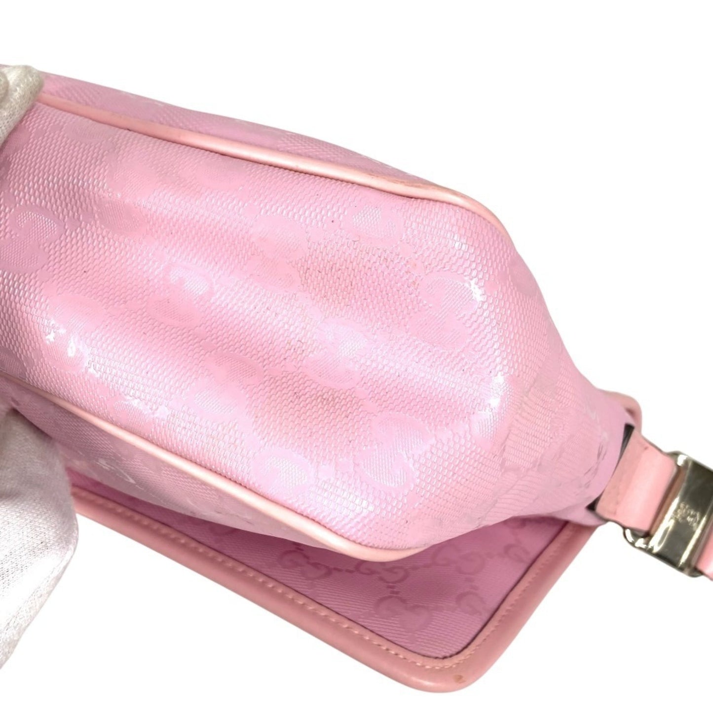 Gucci Gg ImprimÃ© Pink Gg ImprimÃ© Leather Messenger Bag Shoulder Bag ( )