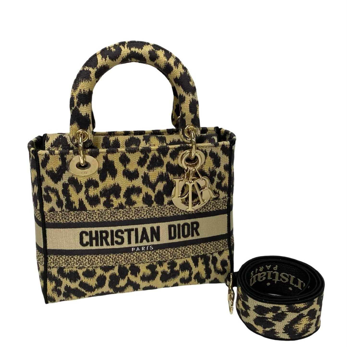 Christian Dior Beige Brown Canvas Handbag Shoulder Bag ()
