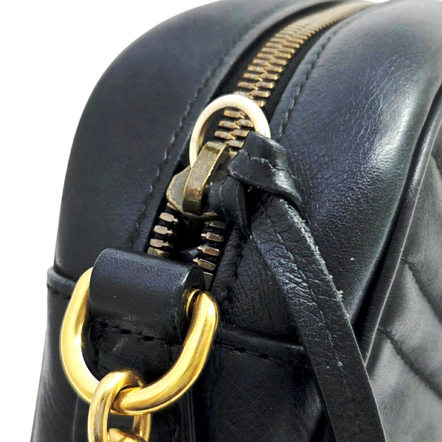 Gucci Black Leather Shoulder Bag ( )