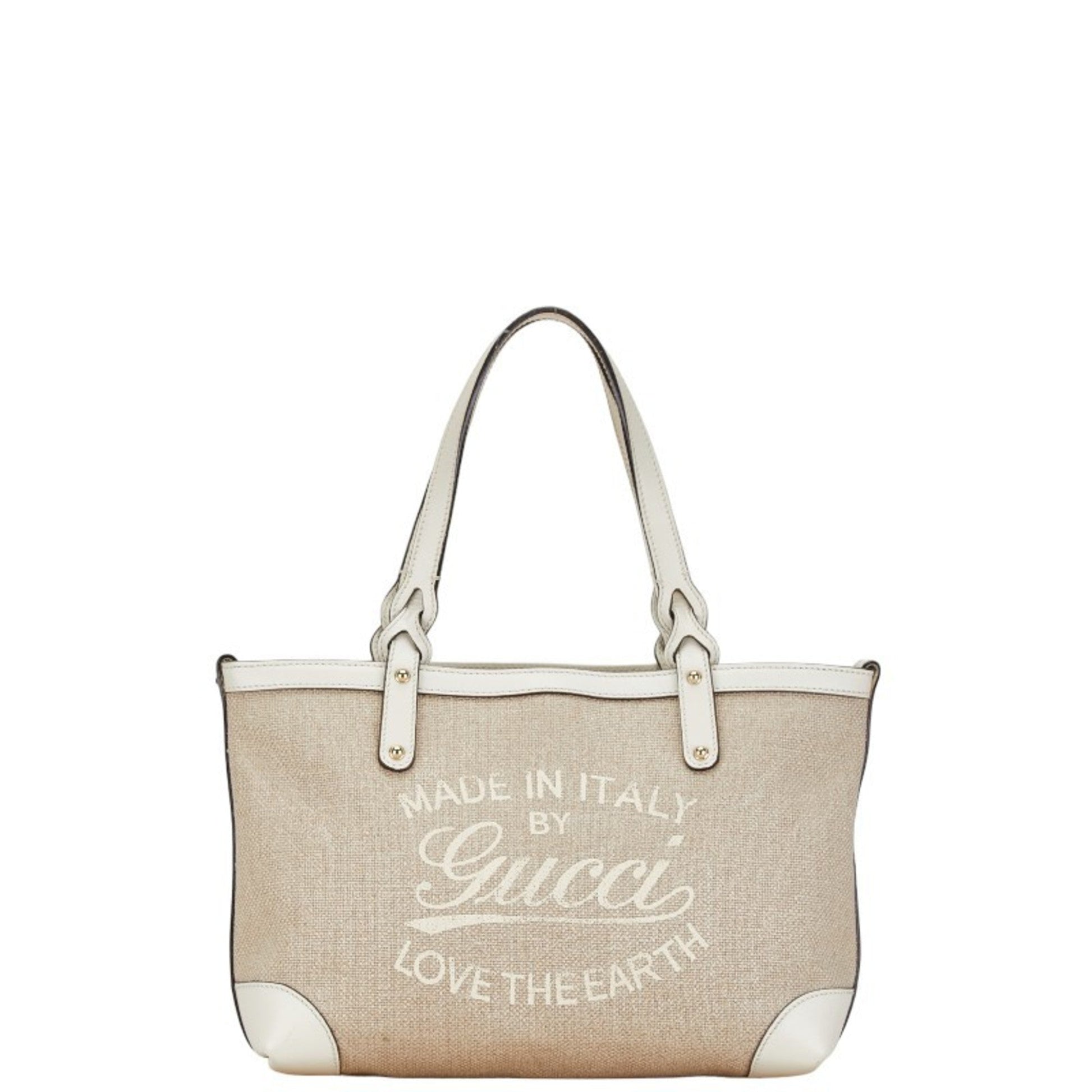 Gucci Leather Canvas Tote