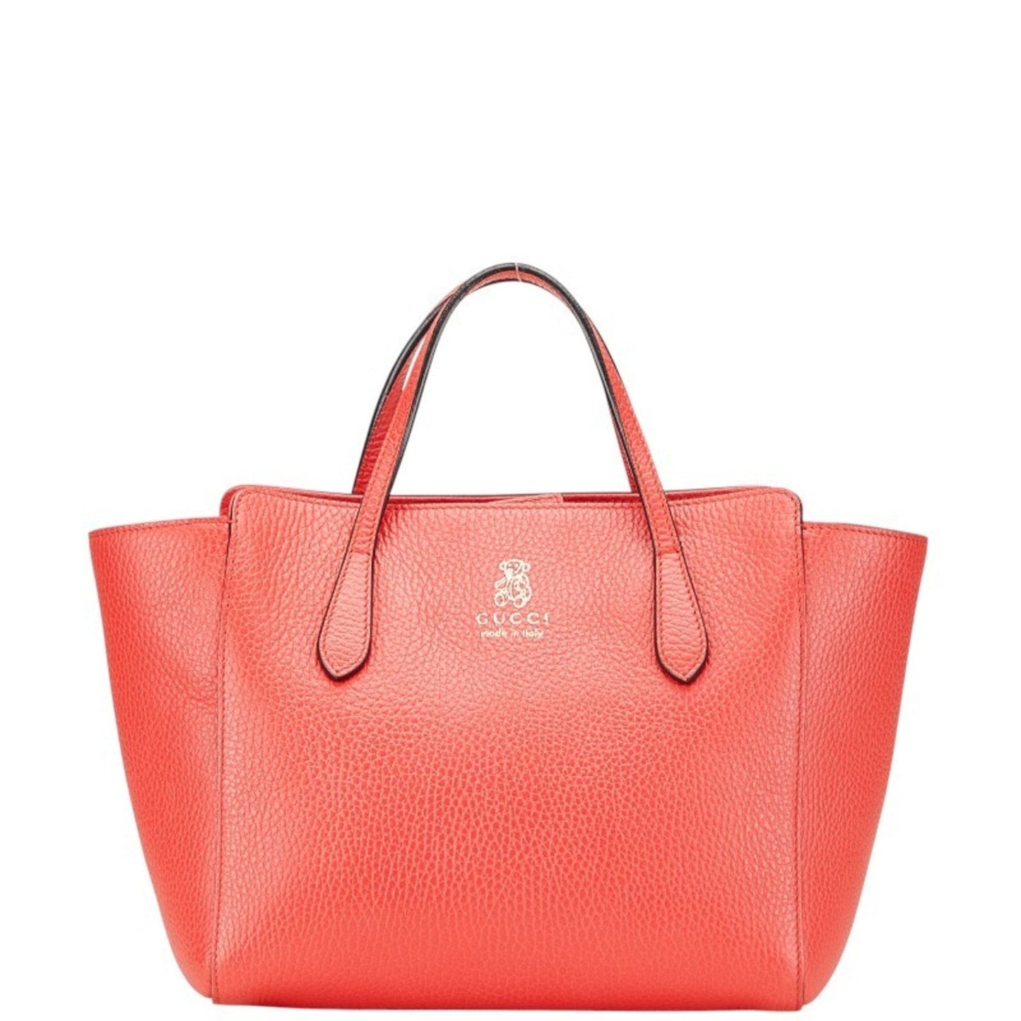 Gucci Pink Red Color Leather Handbag Tote Bag ( )