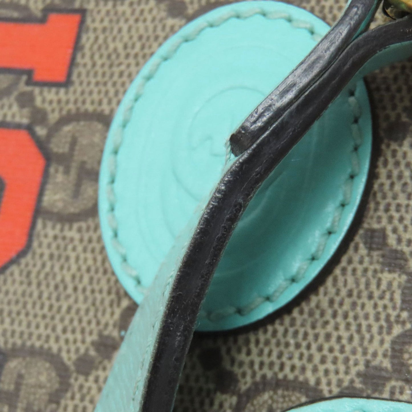 Gucci Brown Light Blue Pvc Handbag ( )