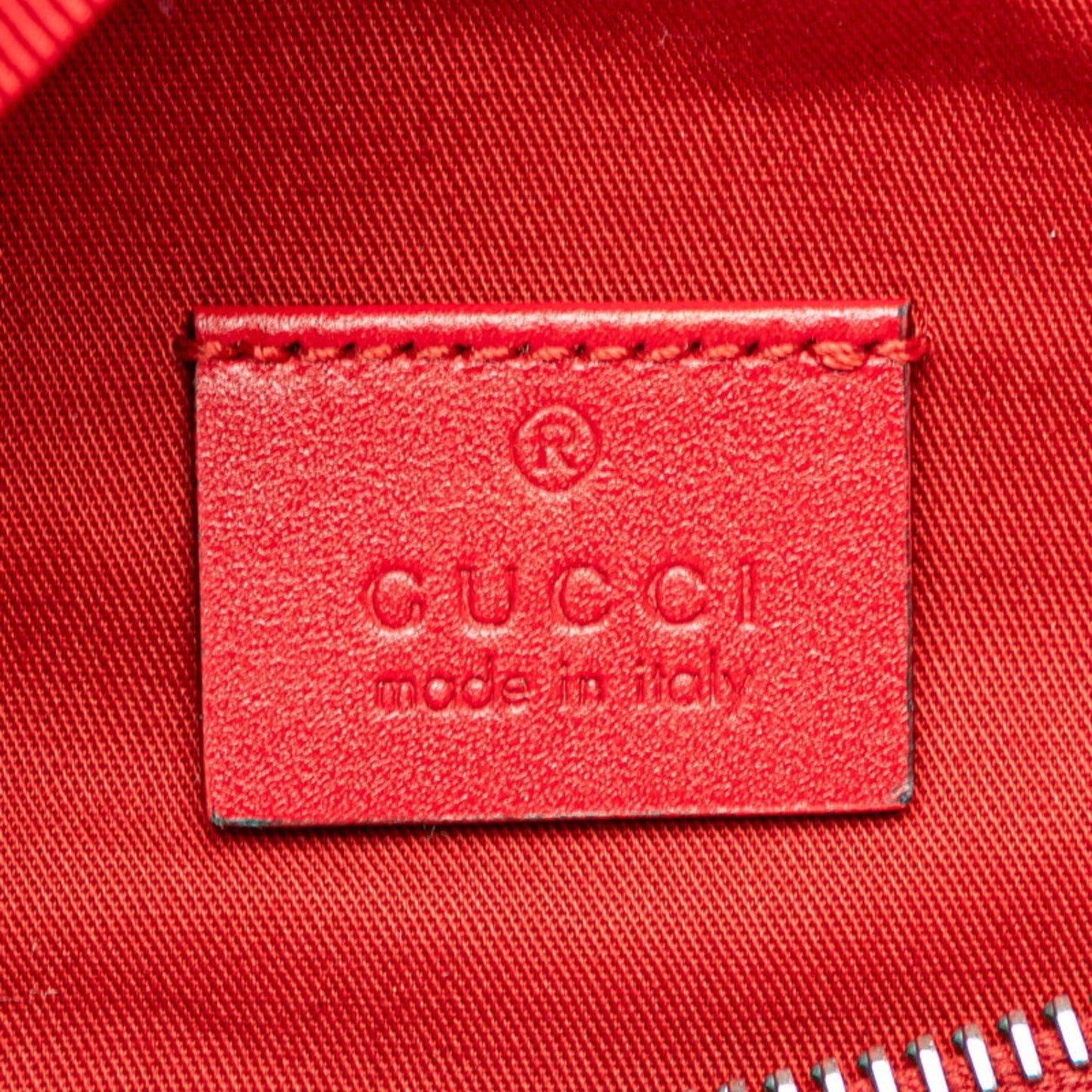 Gucci Red Color Canvas Leather Sling Bag ( )