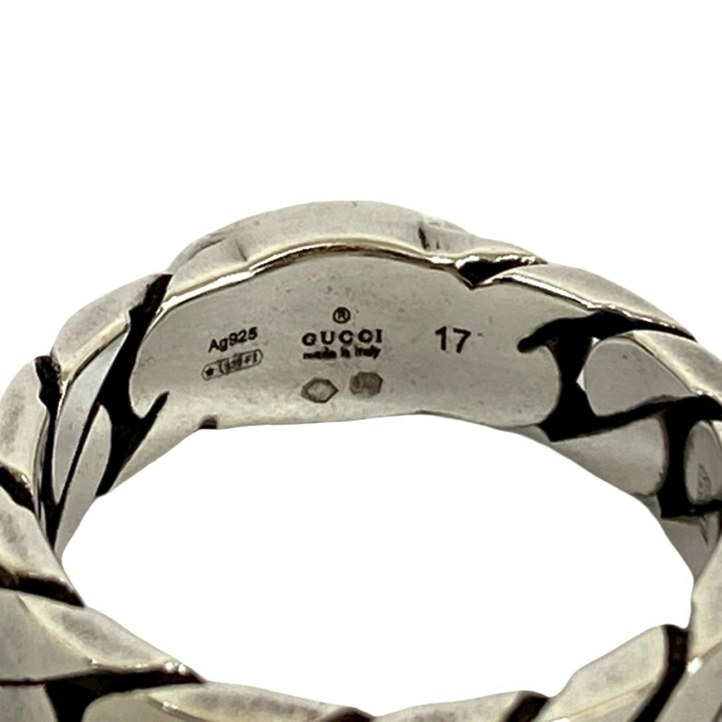 Gucci Silver Pink Silver 925 Band Ring ( )