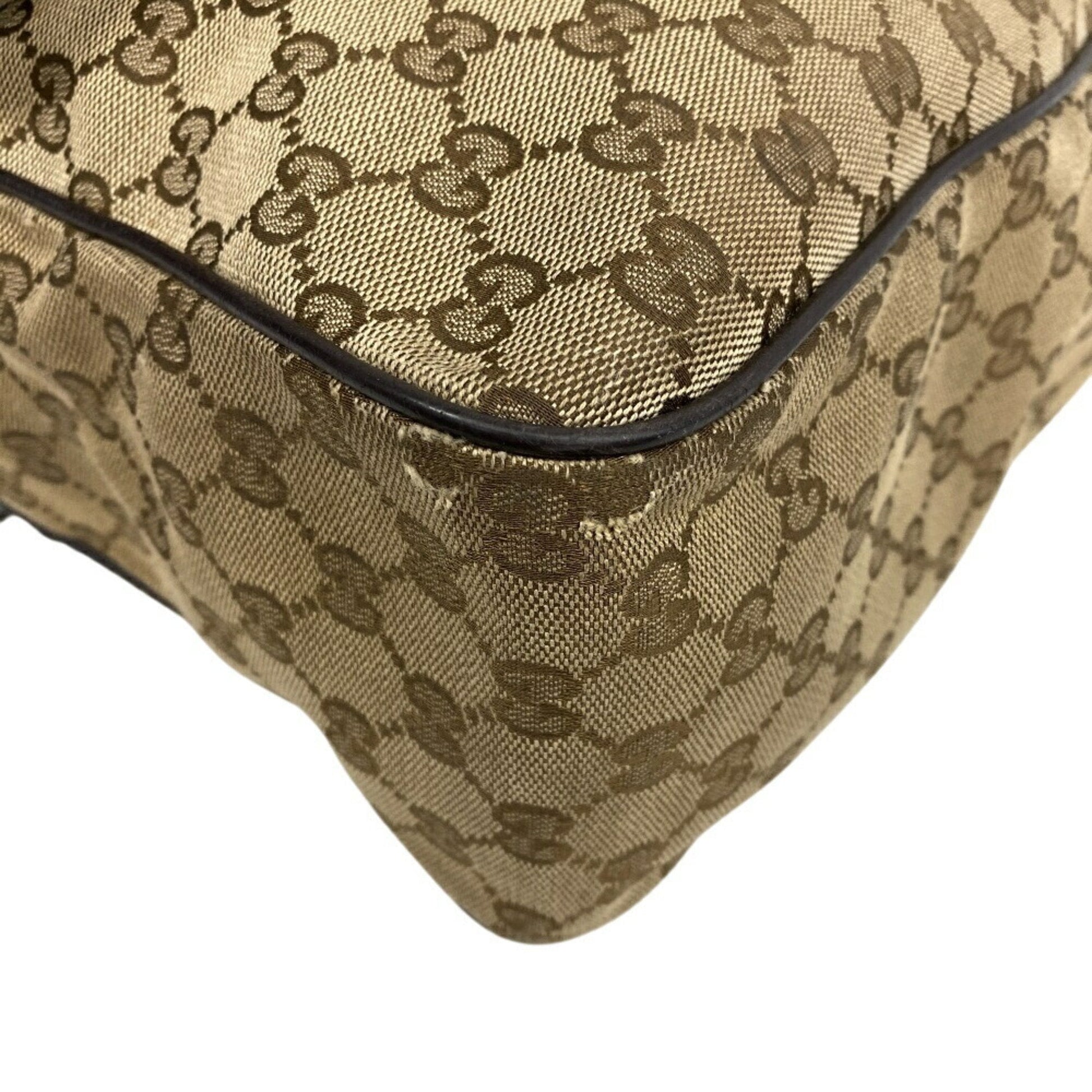 Gucci Leather Canvas Shoulder Bag