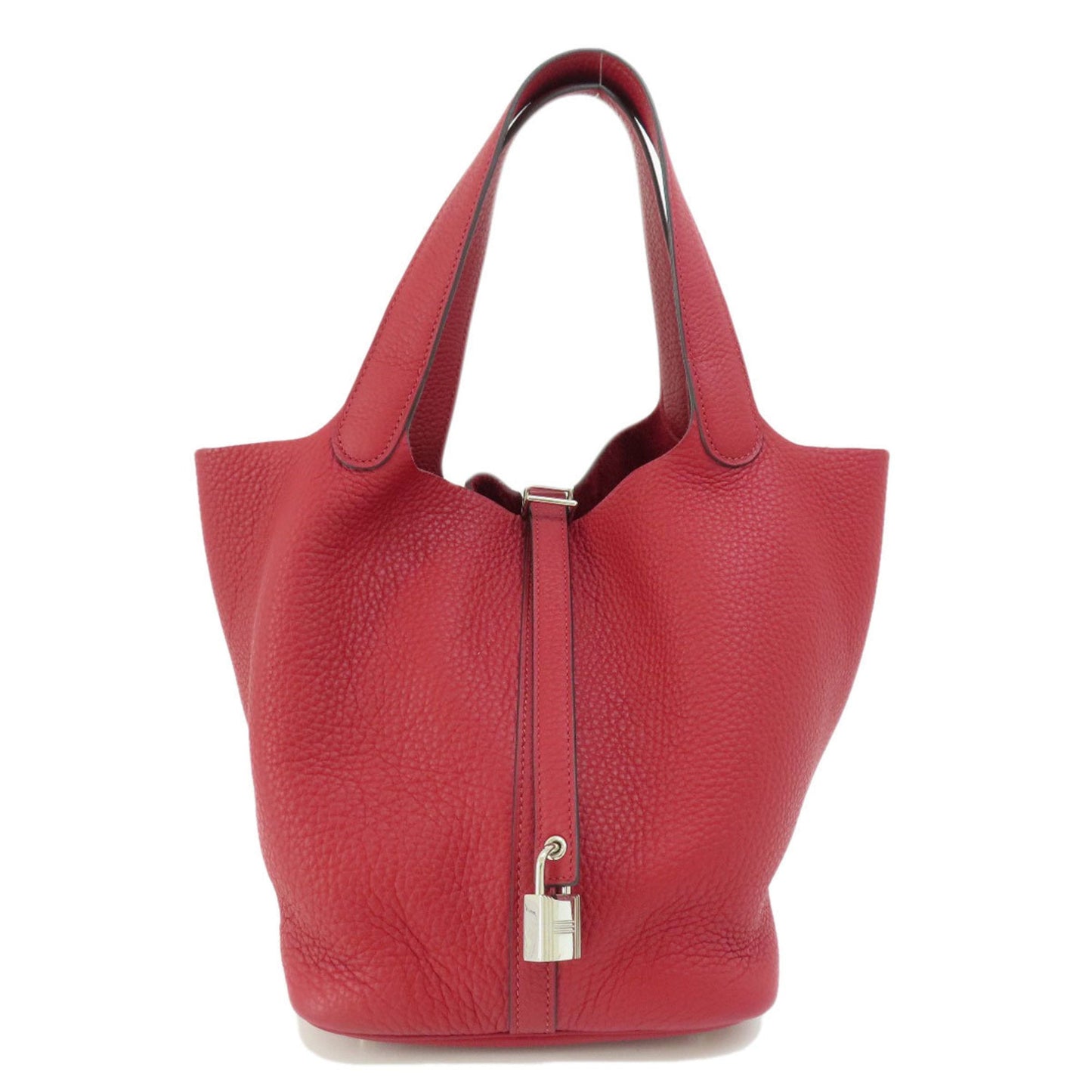 Hermes Red Color Taurillon Clemence Leather Handbag ( )