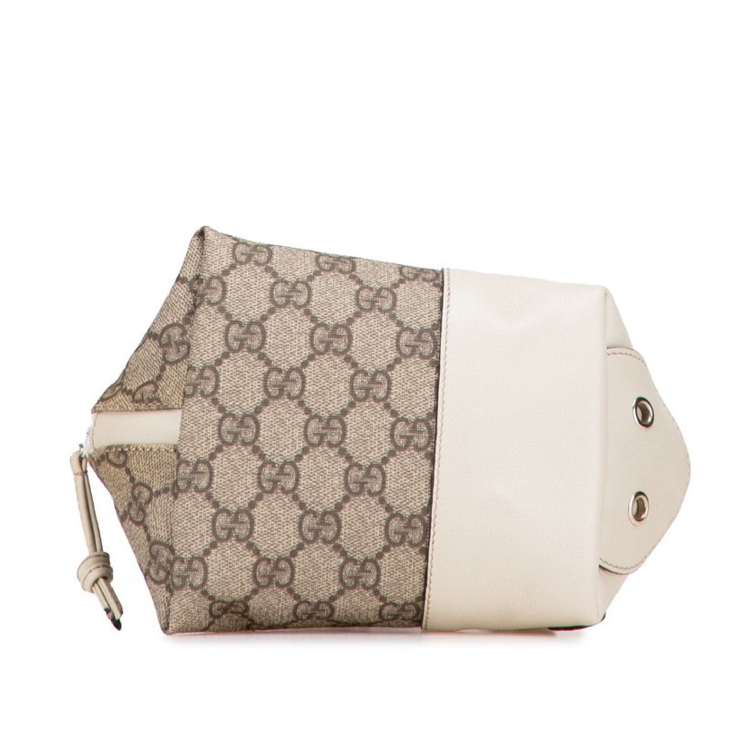 Gucci Beige Pvc Leather Handbag ( )