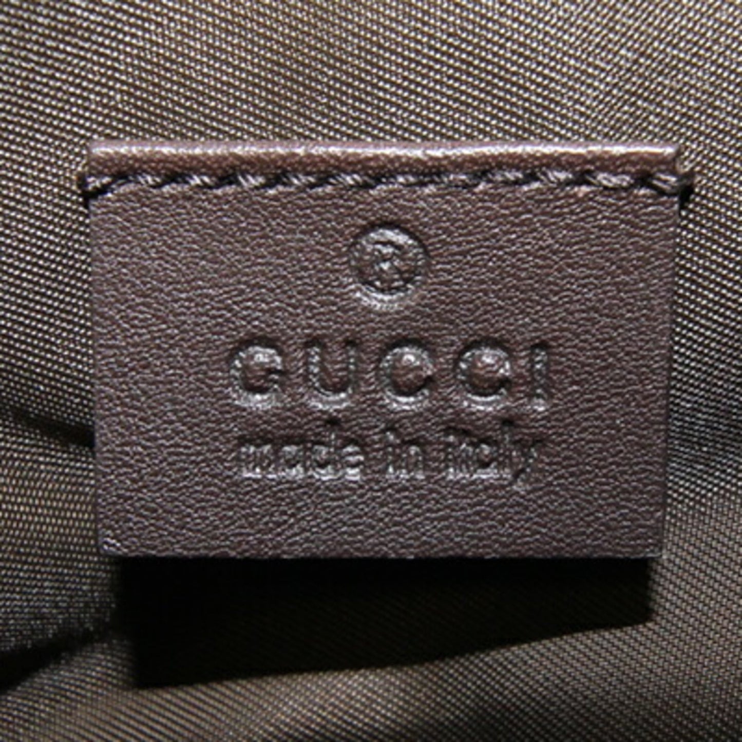 Gucci Beige Brown Canvas Leather Pochette Shoulder Bag ( )
