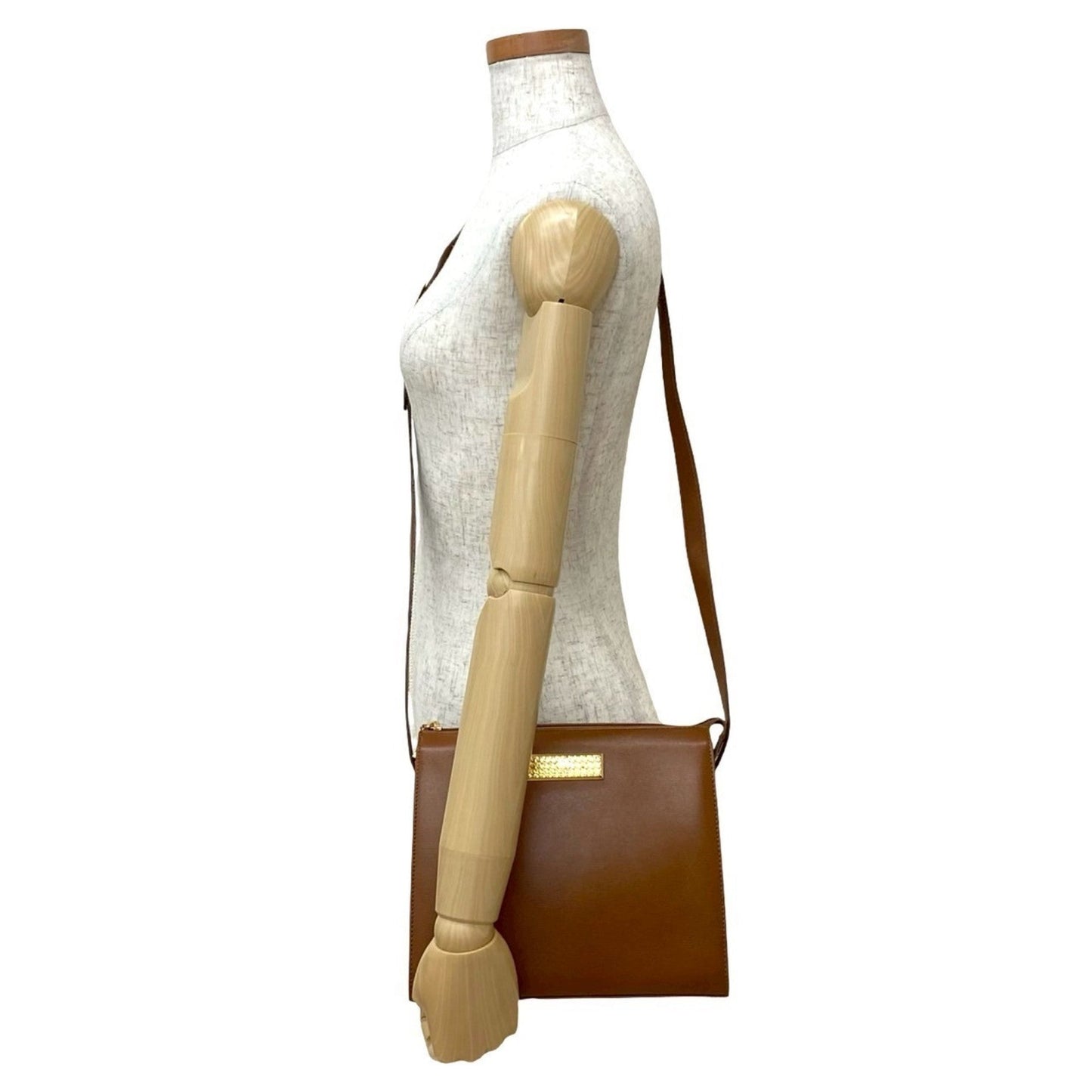 Christian Dior Brown Leather Pochette Shoulder Bag ()