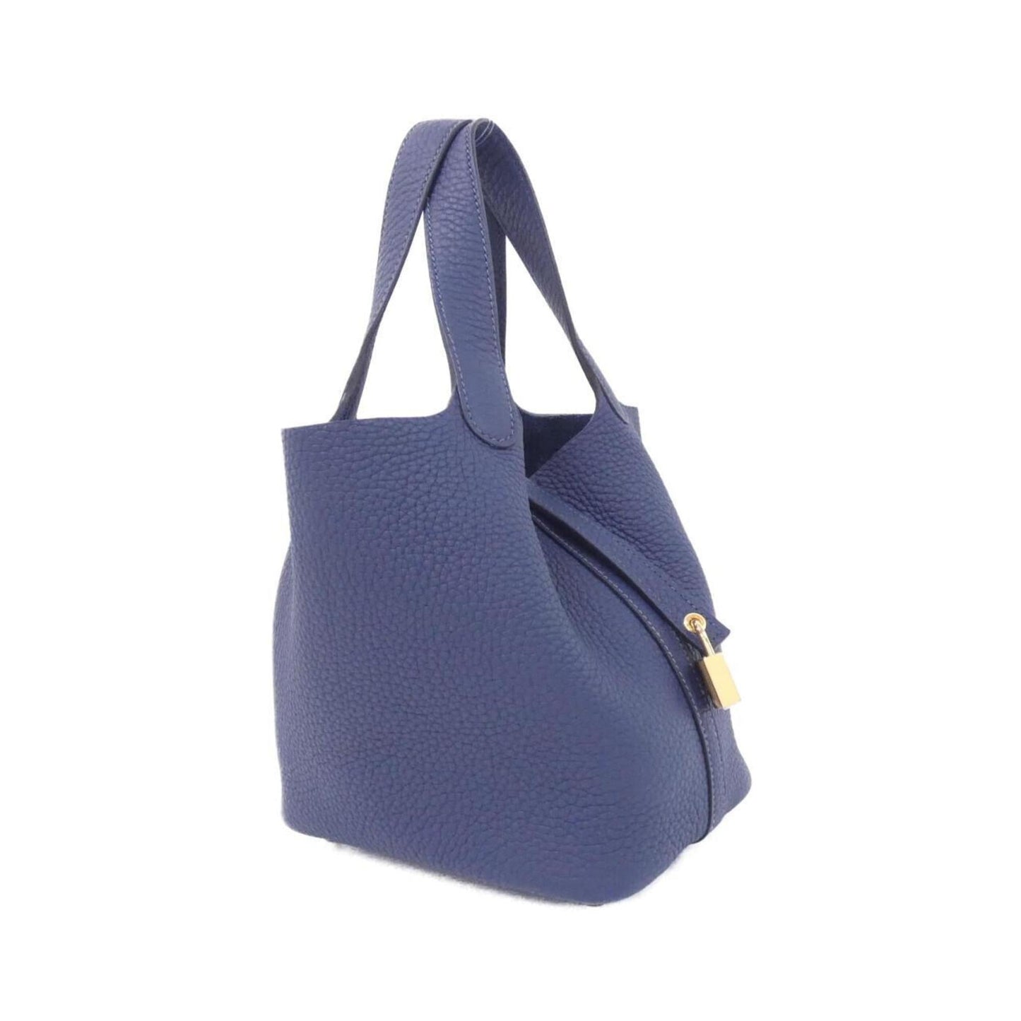 Hermes Picotin Blue Taurillon Clemence Leather Handbag ( )