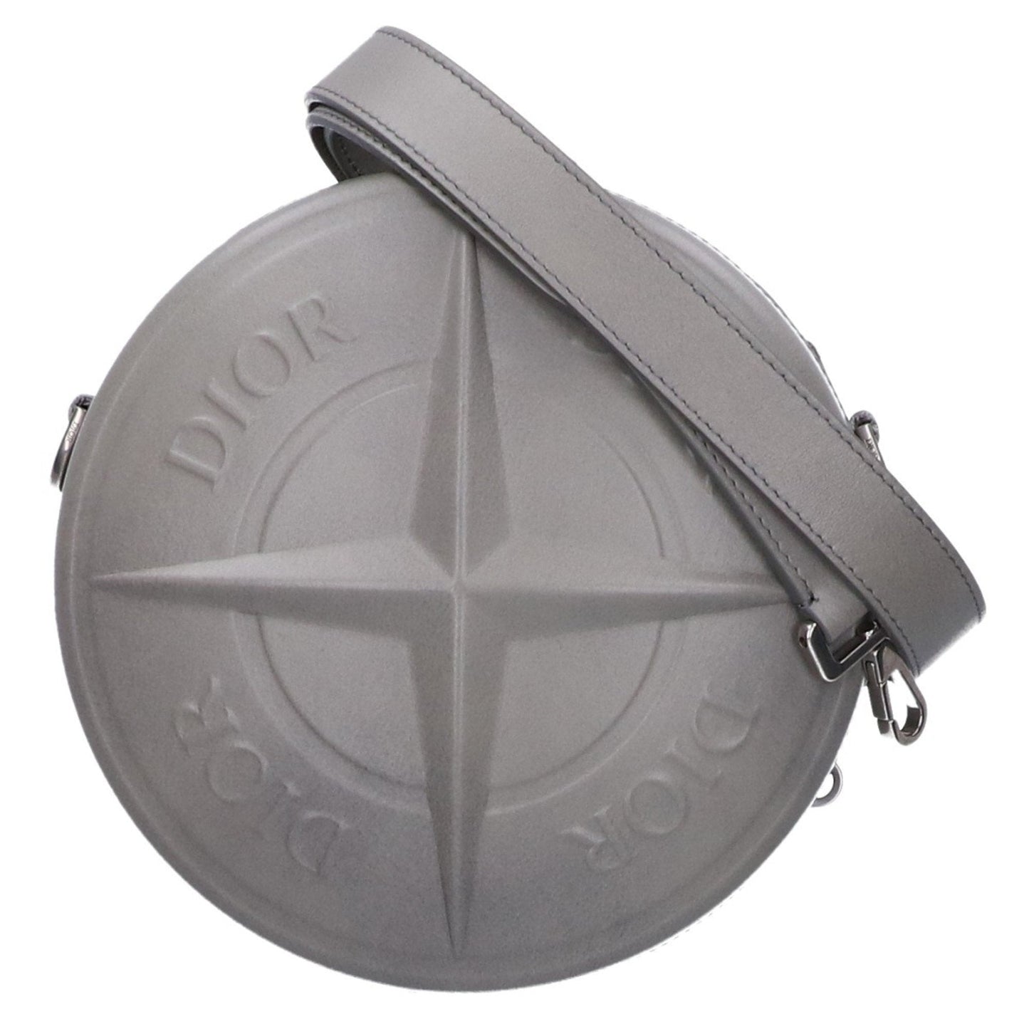 Christian Dior Gray Leather Shoulder Bag Sling Bag ()