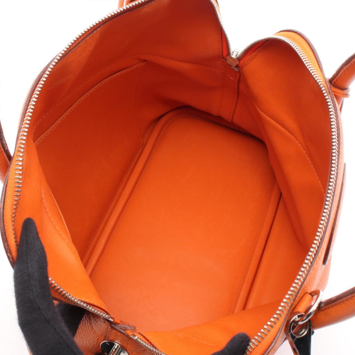 Hermes Orange Taurillon Clemence Leather Handbag ( )