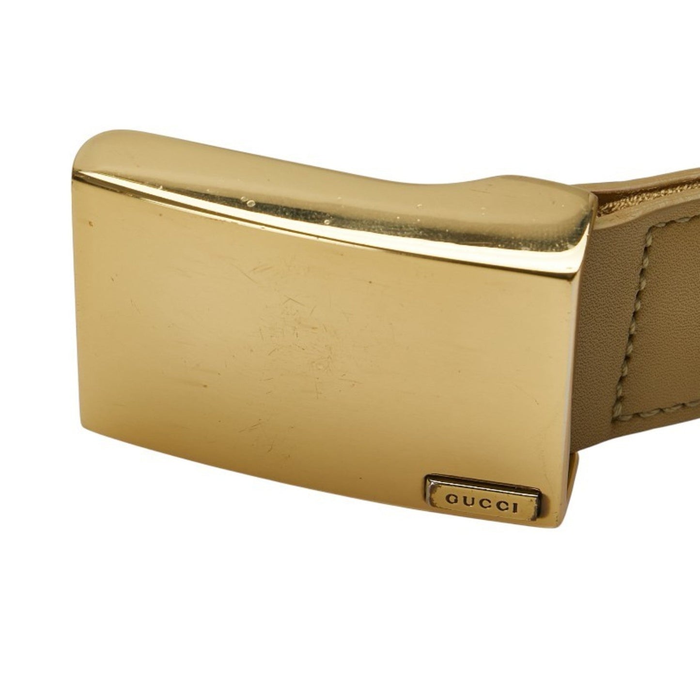 Gucci Green White Standard Belt ( )