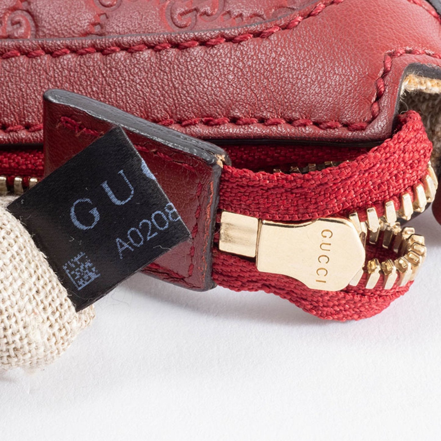 Gucci Microguccissima Red Color Leather Shoulder Bag ( )