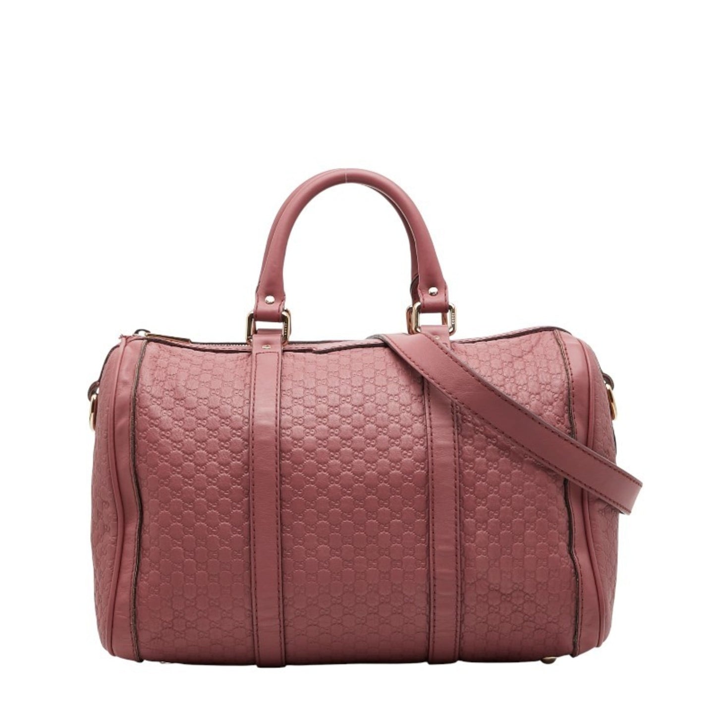 Gucci Pink Leather Boston Bag Shoulder Bag ( )