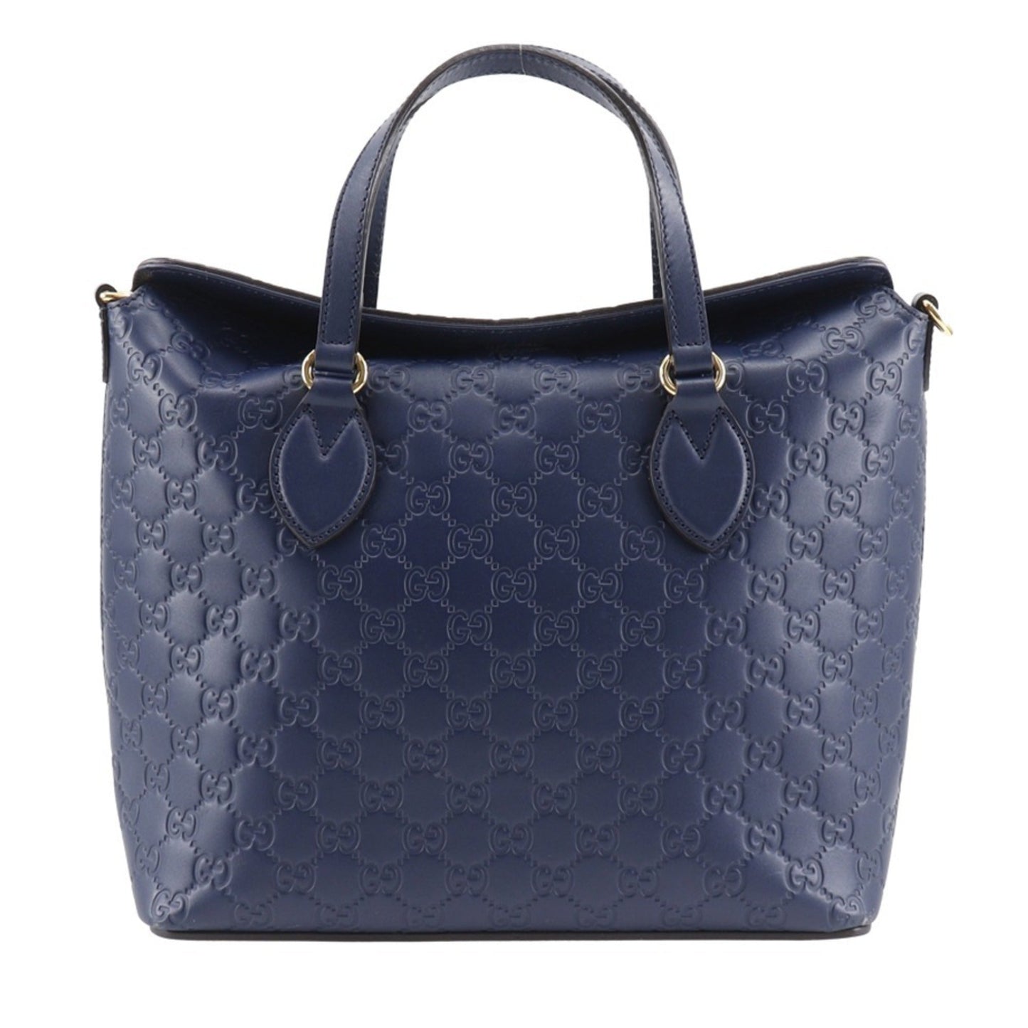 Gucci Navy Leather Handbag ( )