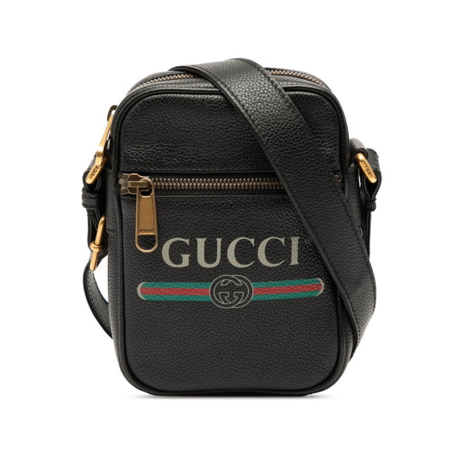 Gucci Black Multi-Color Leather Shoulder Bag ( )