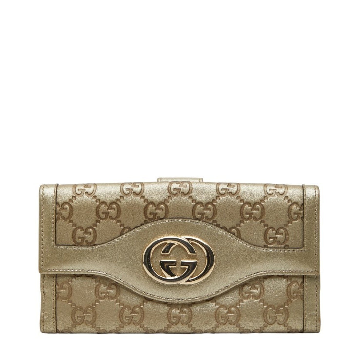 Gucci Gold Leather Coin Purse/Coin Case ( )