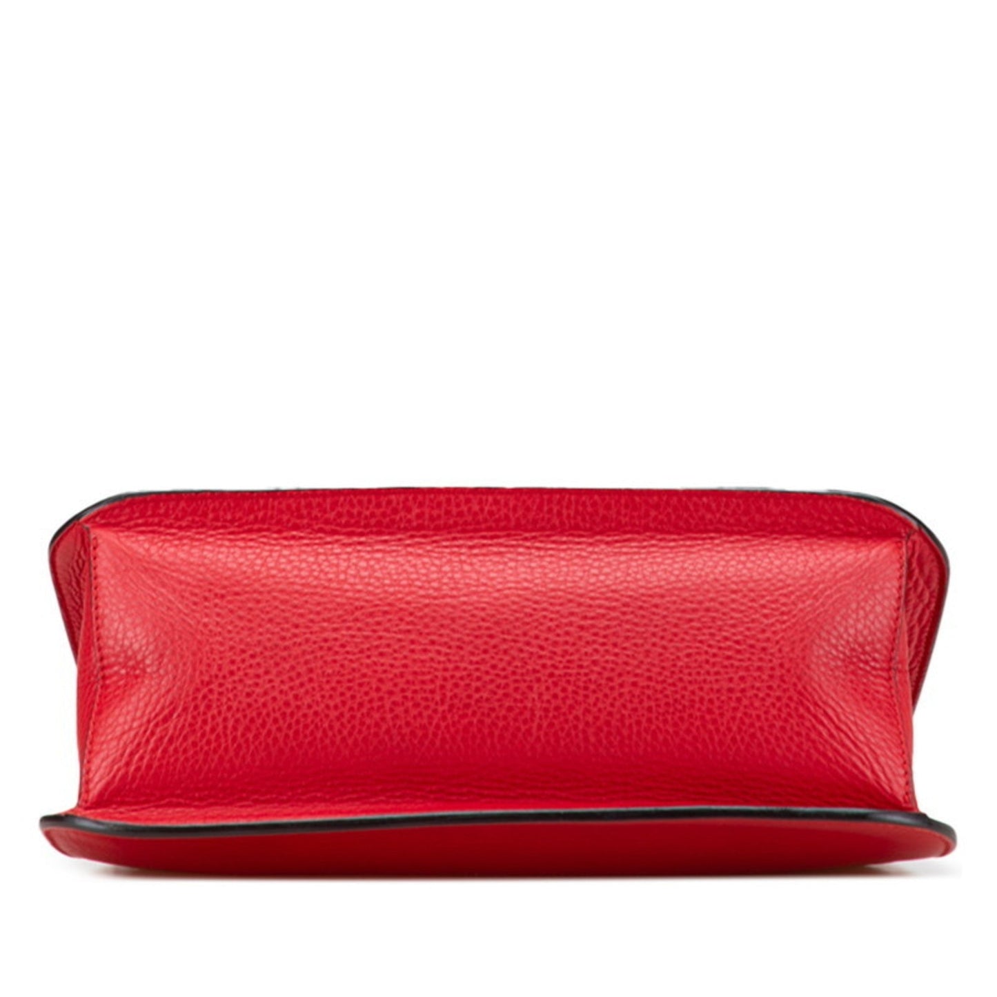 Gucci Bamboo Red Color Leather Shoulder Bag ( )