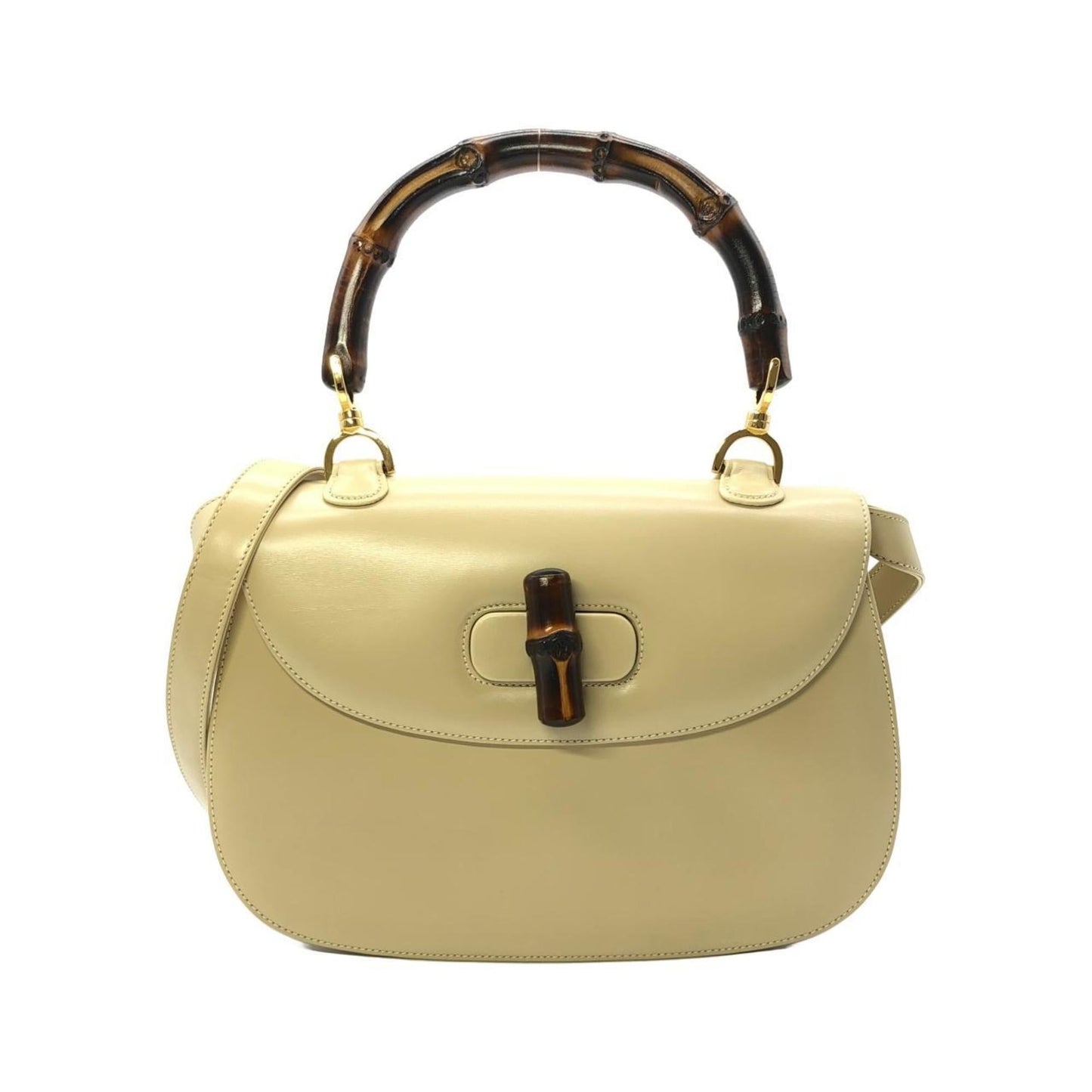Gucci Ivory Leather Handbag ( )