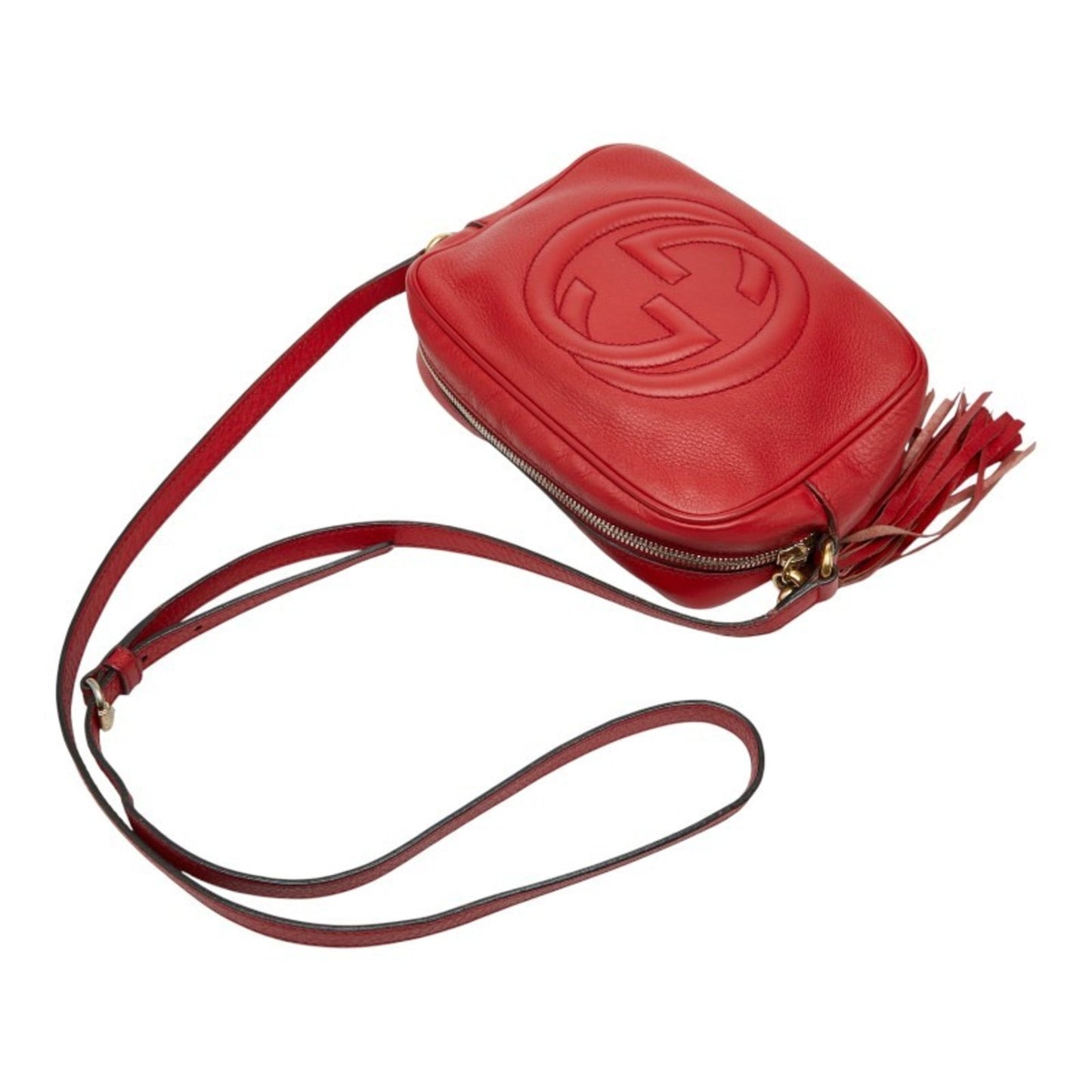 Gucci Red Color Leather Shoulder Bag ( )