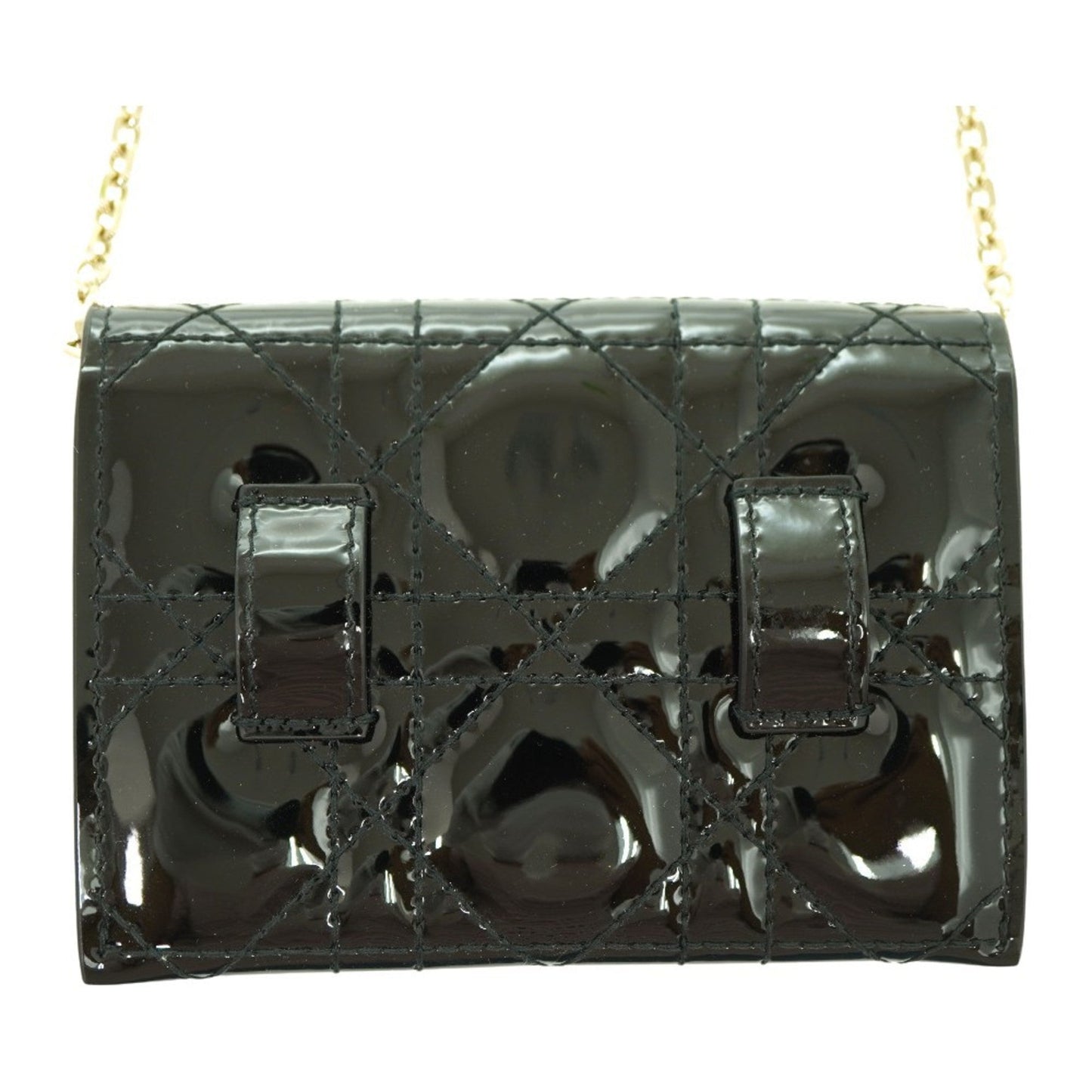 Christian Dior Black Patent Leather Shoulder Bag ()