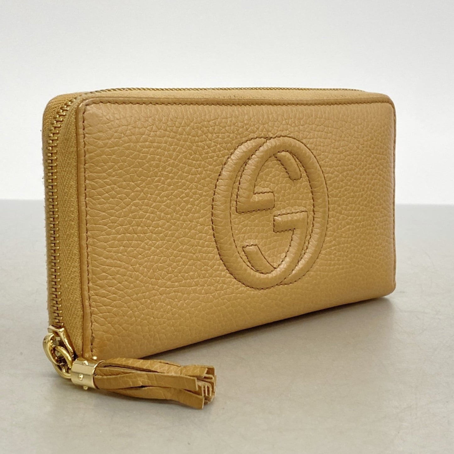 Gucci Beige Leather Long Wallet (Bi-Fold) ( )