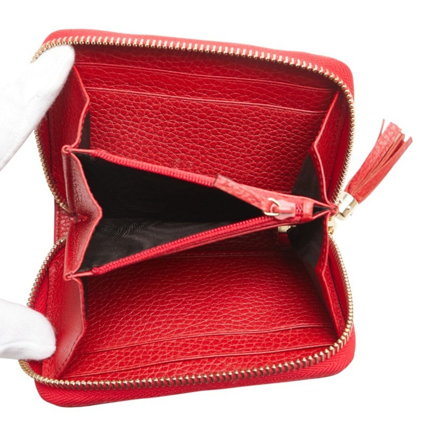 Gucci Soho Red Color Leather Wallet (Bi-Fold) ( )