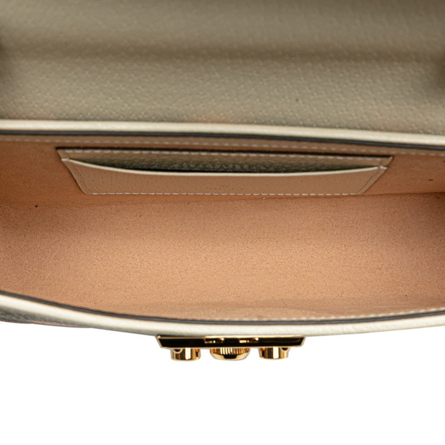 Gucci Padlock Beige Pvc Leather Handbag Shoulder Bag ( )