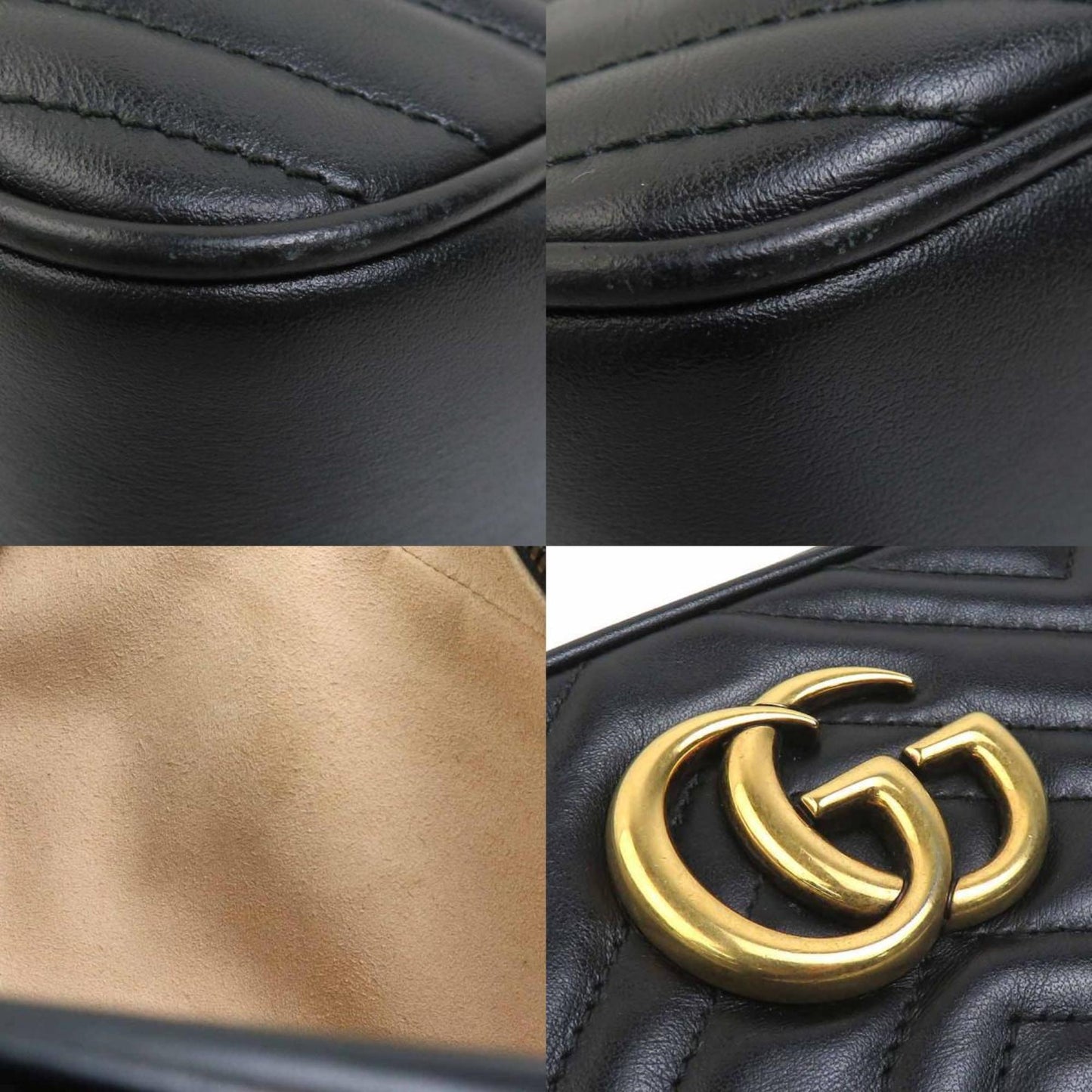 Gucci Black Leather Shoulder Bag ( )