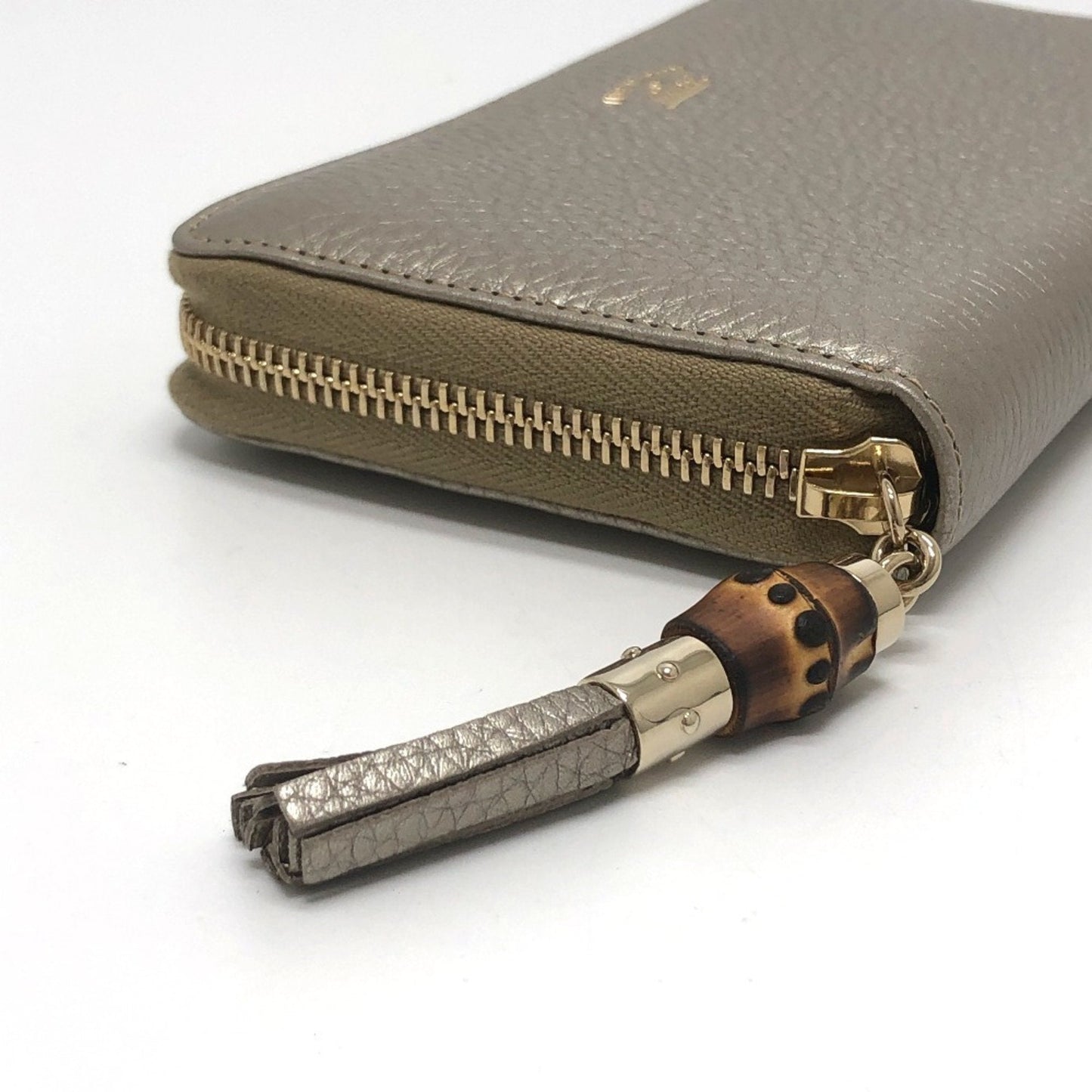 Gucci Champagne Gold Leather Long Wallet (Bi-Fold) ( )