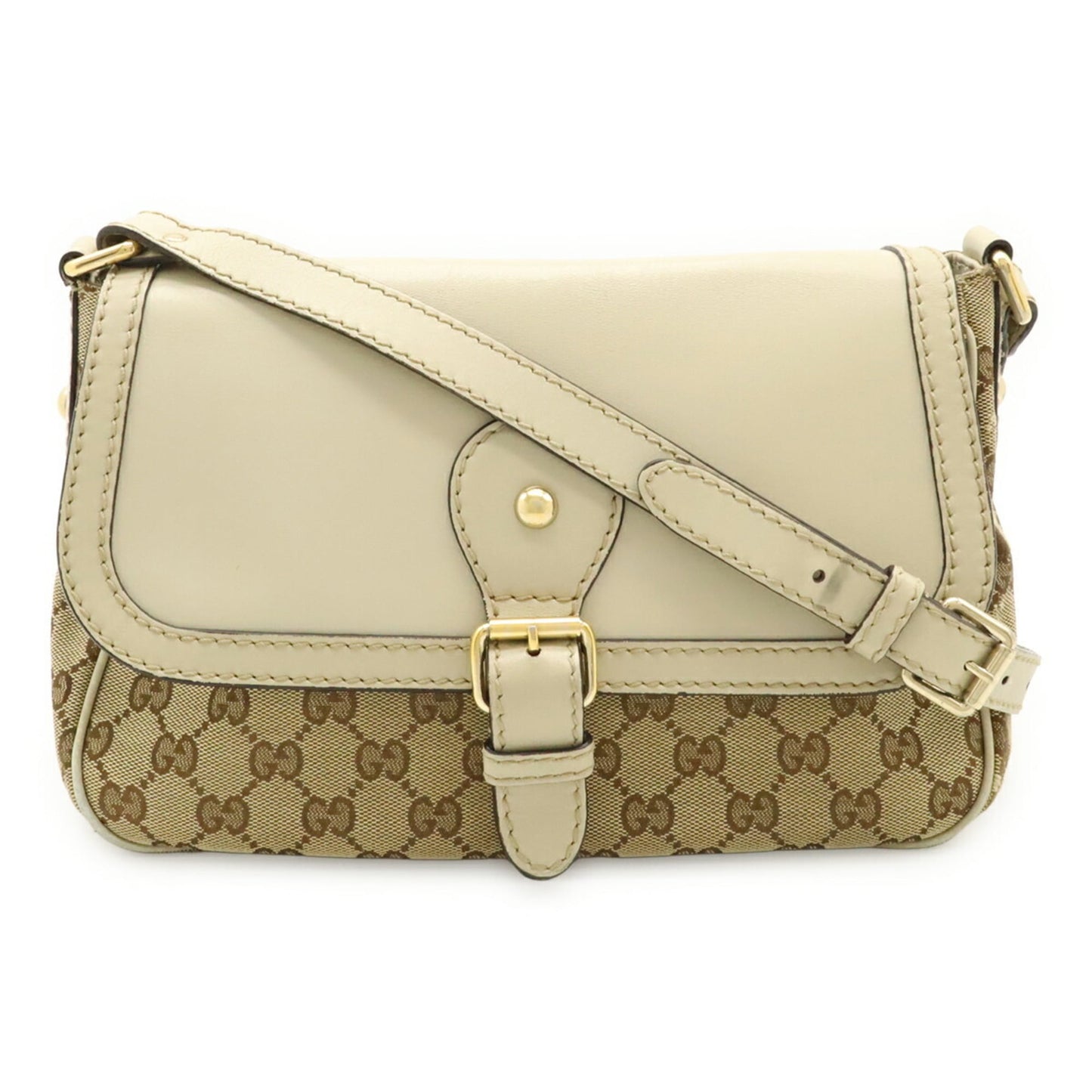 Gucci Sukey Beige Khaki Gg Canvas Leather Shoulder Bag ( )
