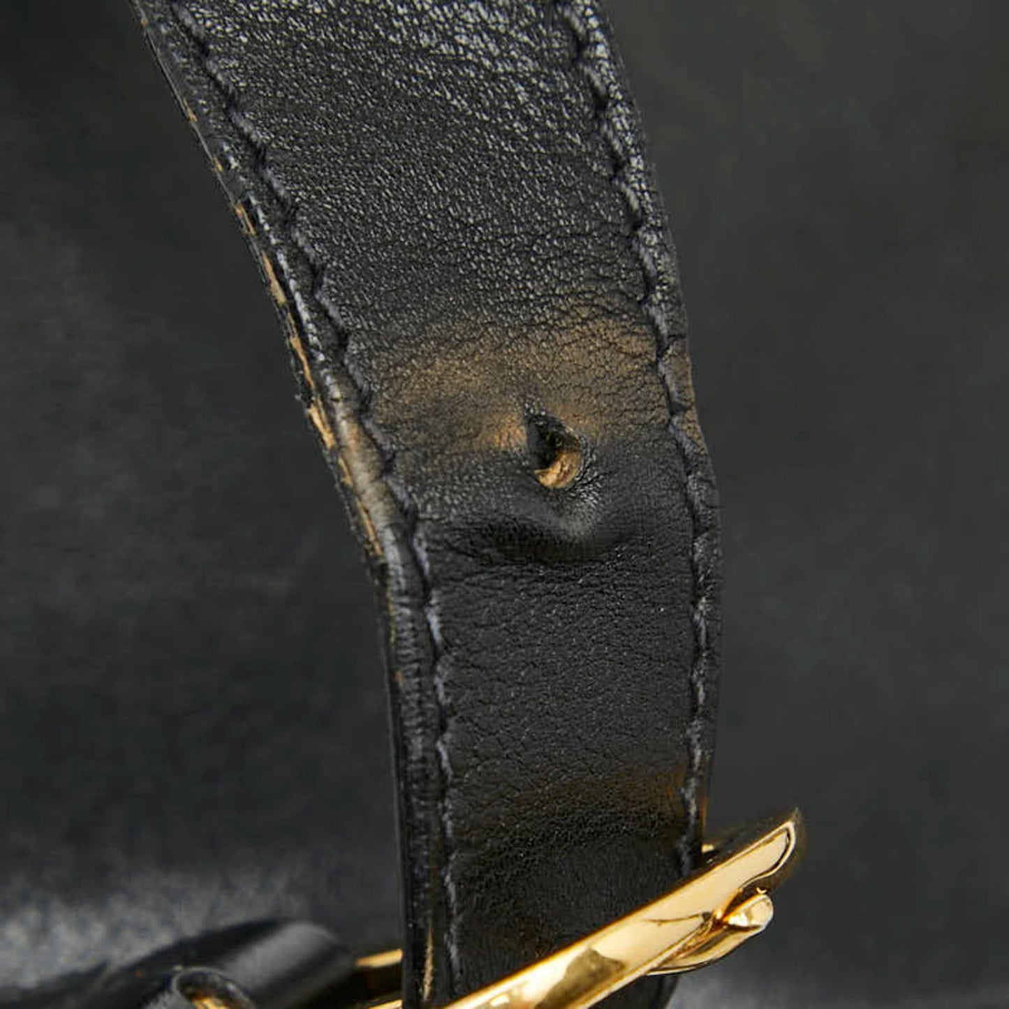 Gucci Black Leather Shoulder Bag Sling Bag ( )