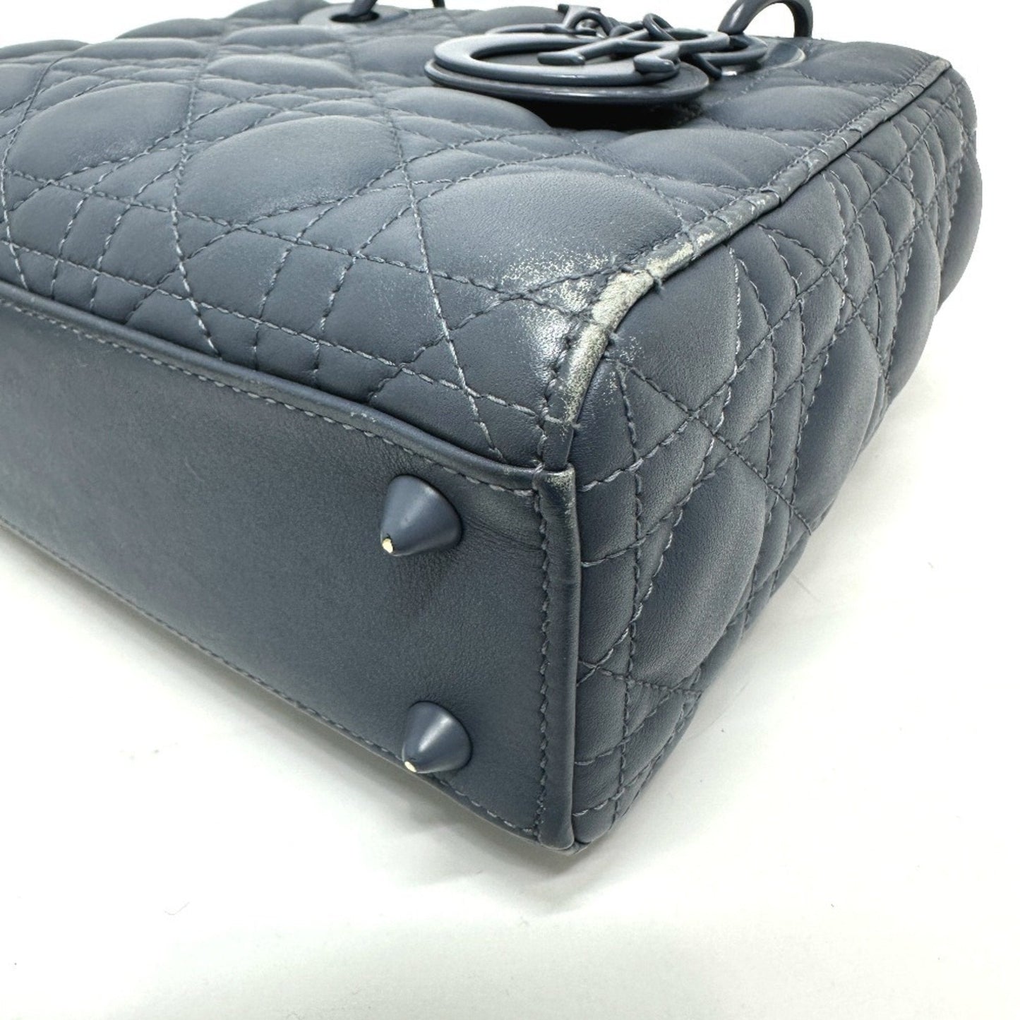 Christian Dior Blue Leather Handbag Shoulder Bag ()