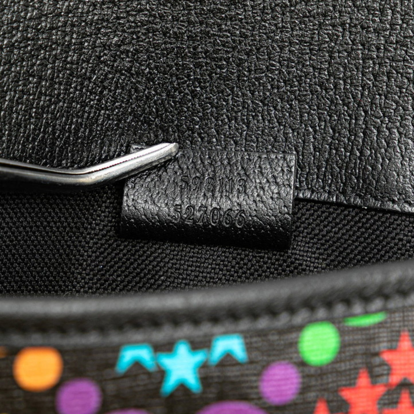 Gucci Black Multi-Color Pvc Leather Sling Bag ( )