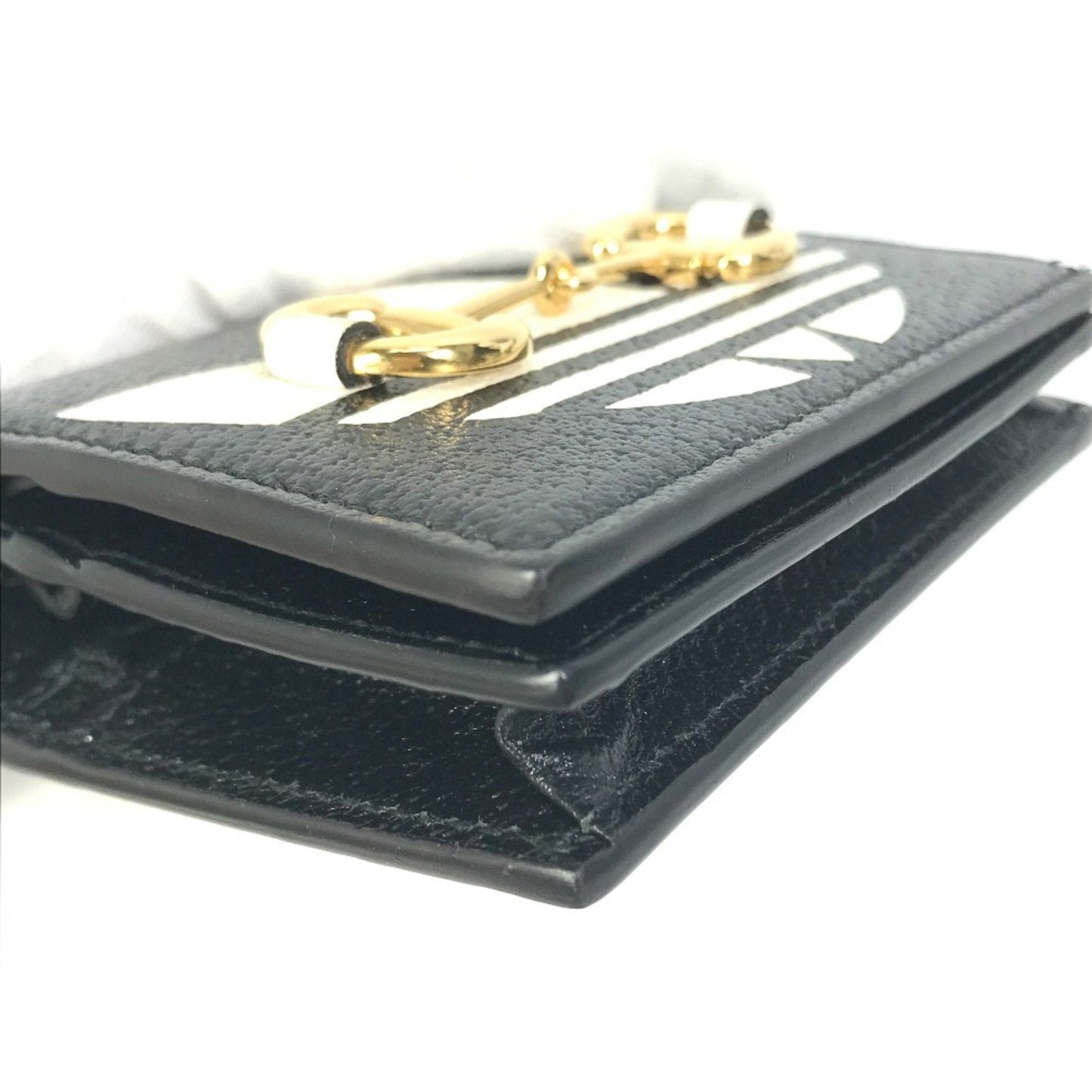 Gucci Black White Leather Chain/Shoulder Wallet ( )