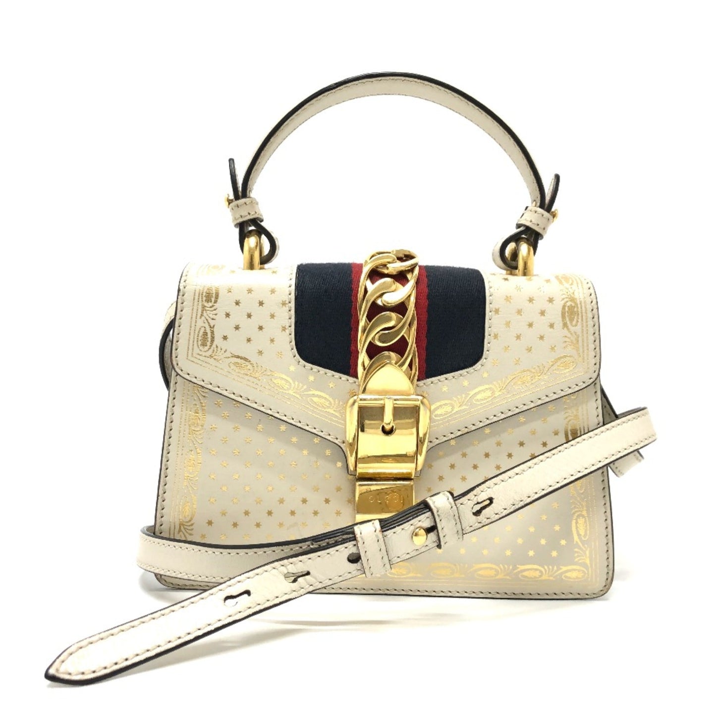 Gucci White Leather Shoulder Bag ( )