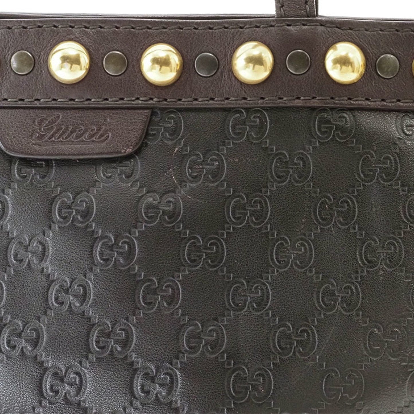 Gucci Guccissima Brown Leather Shoulder Bag Tote Bag ( )