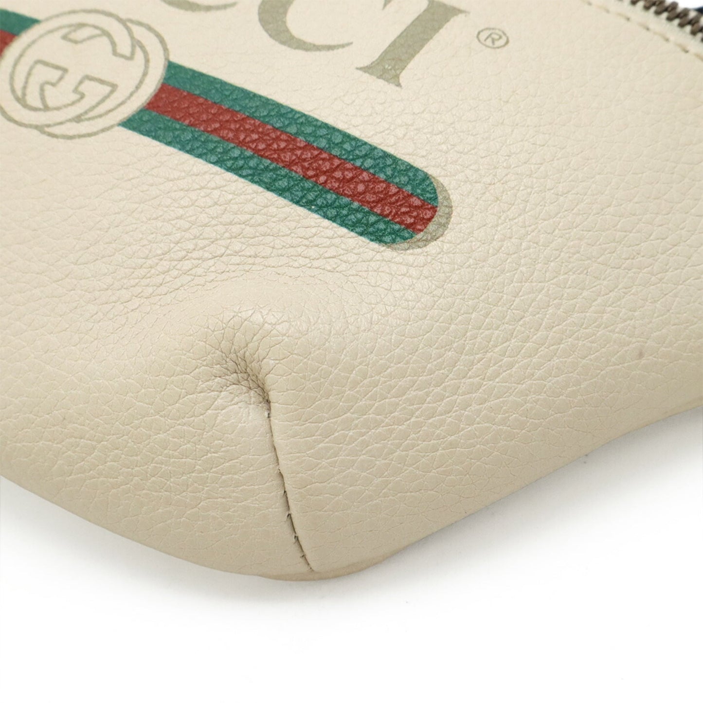 Gucci Green Ivory Red Color Leather Sling Bag ( )