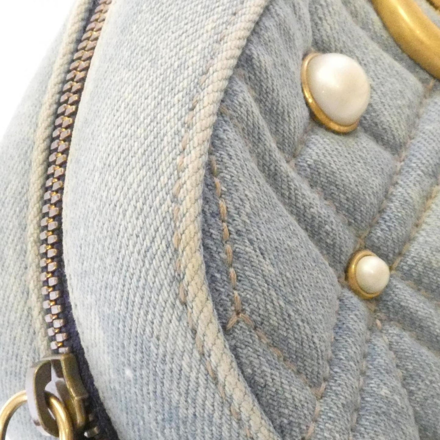 Gucci Blue Denim Shoulder Bag ( )